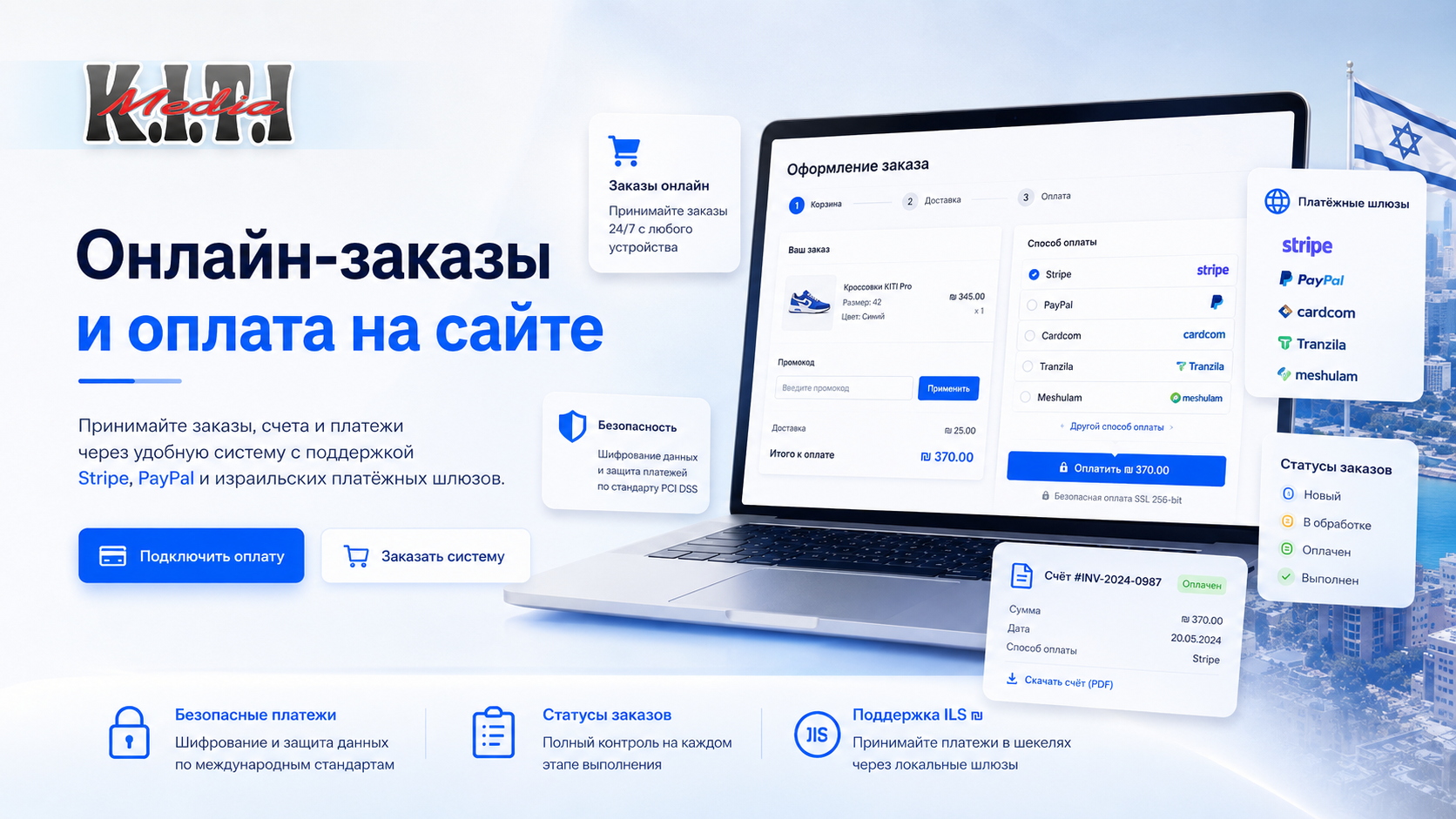 Онлайн‑заказы и оплата на сайте
