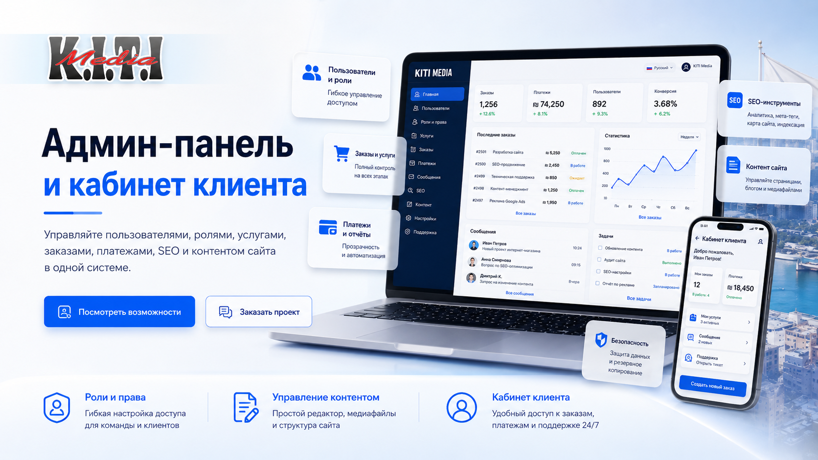 Админ‑панель и кабинет клиента